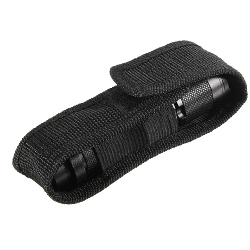 

Black Nylon Torch Light Holster Flashlight Holder Camping HikingPouch for LED Holding Flashlight Magic Case Belt Tape Accessory