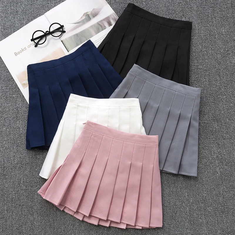 

New Girls School solid Skirts Side Princess Girl Miniskirt Daily clothes