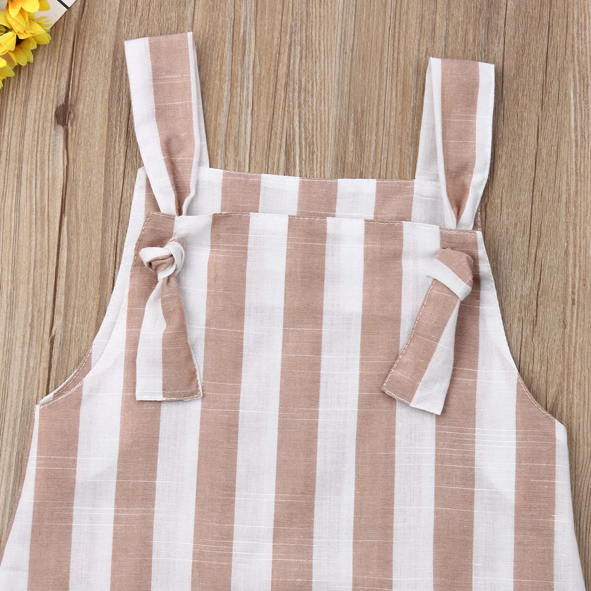 Baby Girls Dress Sleeveless Striped Casual Party Dresses Cotton Pockets Off Shoulder Breathable Soft Summer 1-5T | Детская одежда и