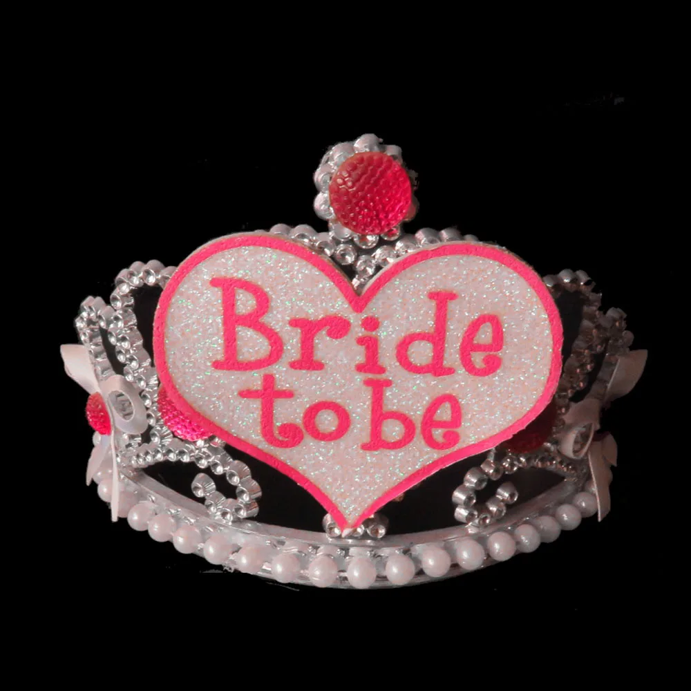 

2021 NEW design Classic pearl trim tiara hair accessories Heart glitter Maid of honor feature bride to be bachelorette party fun