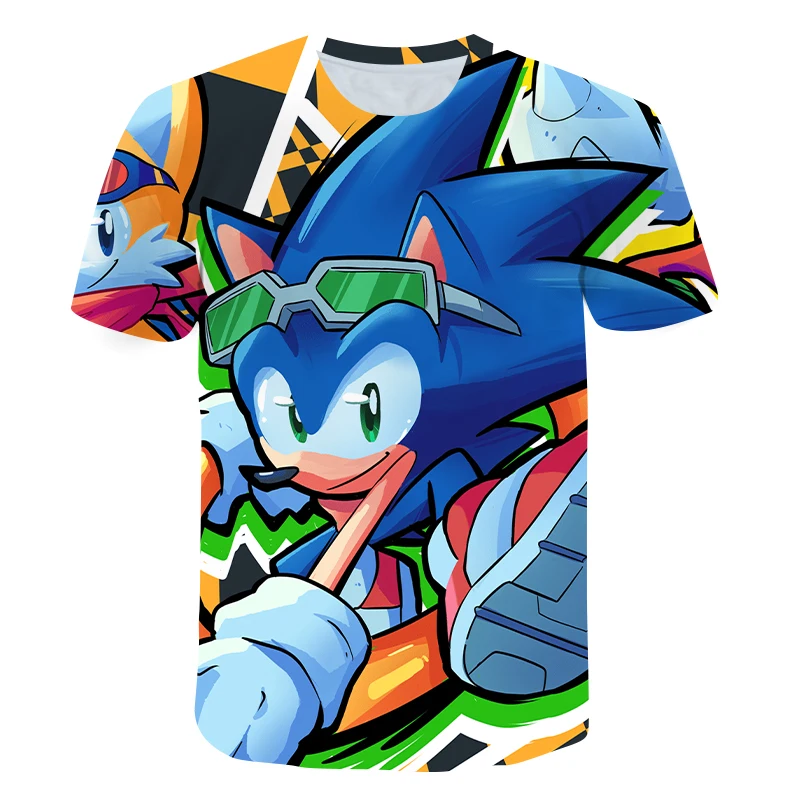 

Popular latest funny design for boys and Girls Summer round neck short sleeve 3D cartoon T-shirt for children aged 4-16