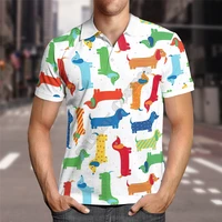 hawaii polo shirt dachshund 3d all over print polo shirt men for women short sleeve summer t shirt drop shipping 02