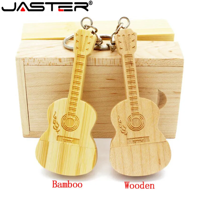 USB-флеш-накопитель JASTER на гитару 4 ГБ 8 16 32 64 usb 2 0 деревянная коробка | Компьютеры и