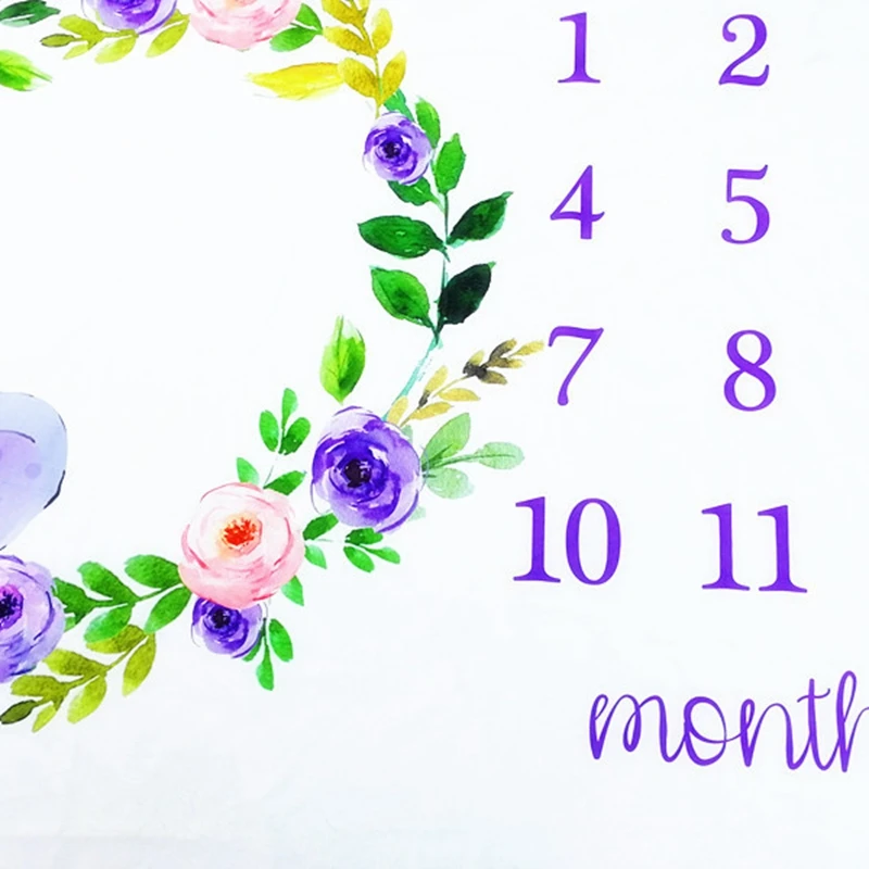 Baby Monthly Milestone Blanket Newborn Photo Props Shoots Backdrop Personalized Infants Gg Toddlers Swaddle | Мать и ребенок