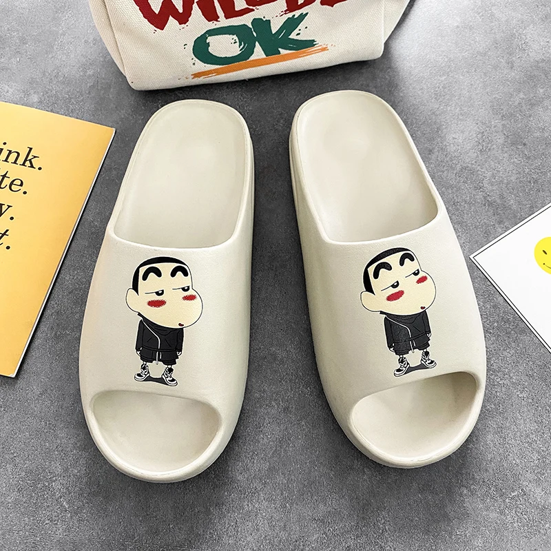

Non-slip Men's Summer Shoes Cartoon Anime Men Casual Designer New 2021 Home Slippers Flat Breathable Flip Flops Light Fashion