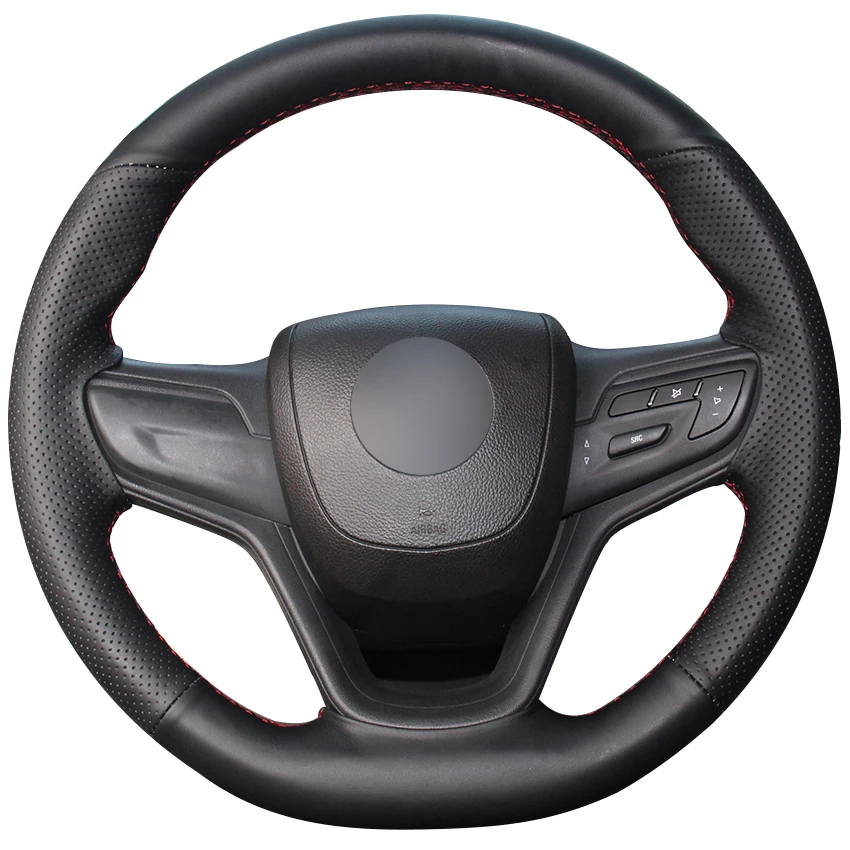 

Черный натуральный кожаный чехол рулевого колеса автомобиля для Buick Excelle 2015-2017