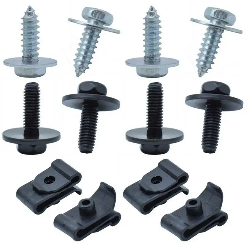 

Replacement Fasteners 50Pcs Cover Clips Mudguard Plastic And Metal Screws