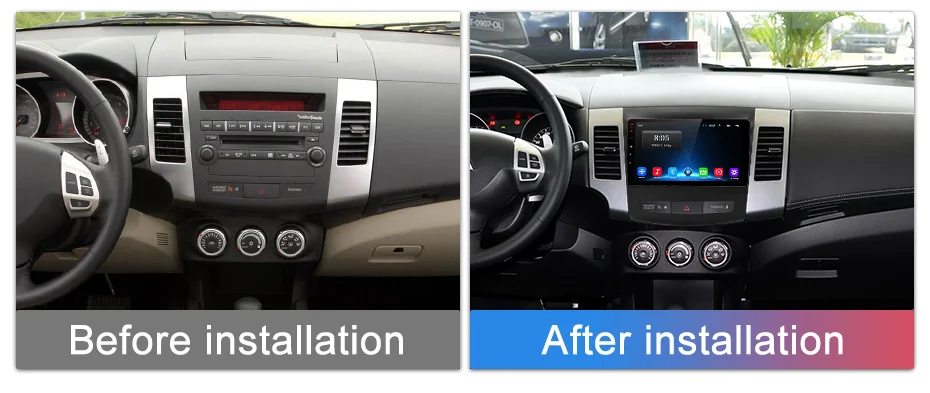 Junsun V1 2 дин магнитола андроид 8.1 навигатором For Mitsubishi Outlander xl 2007 2008 2011 Android 8.1 Штатное Головное устройство для Мицубиси Аутлендер 2 штатная магнитола автомобильная мультимедиа aвтомагнитола 40