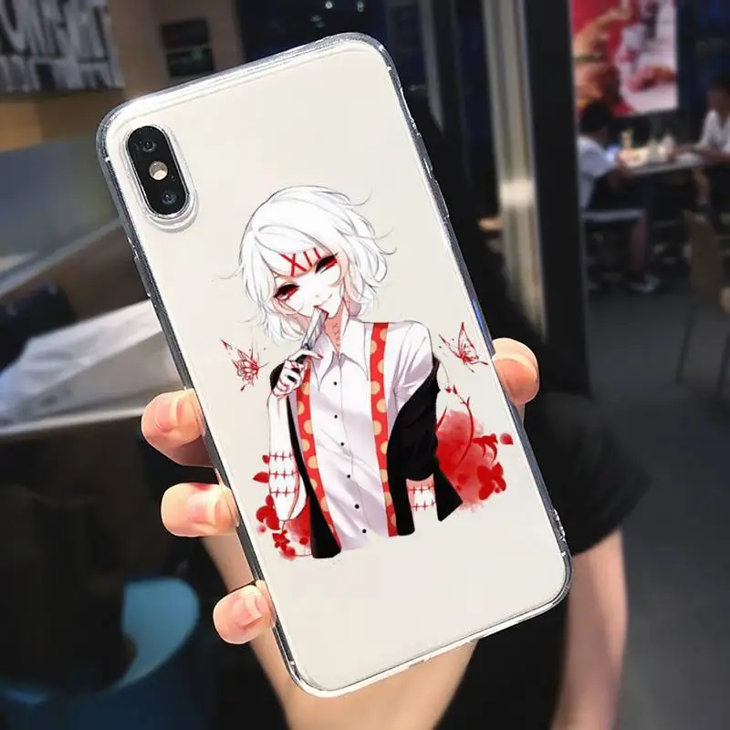 

anime JUUZOU SUZUYA Tokyo Ghouls Phone Case Transparent soft For iphone 5 5s 5c se 6 6s 7 8 11 12 plus mini x xs xr pro max