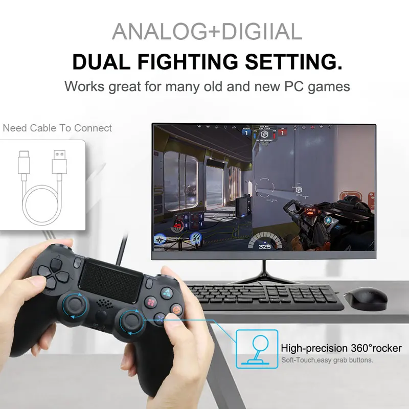Bluetooth беспроводной/проводной джойстик для PS4 контроллер подходит для mando ps4 консоль для Playstation Dualshock 4 геймпад для PS3