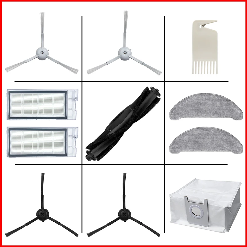 

Replacement Parts For Roidmi EVE Plus Robot Vacuum Cleaner Dust Bag Repetitive Wipes Mop Cloth Rag Side Brush Filter Accessories