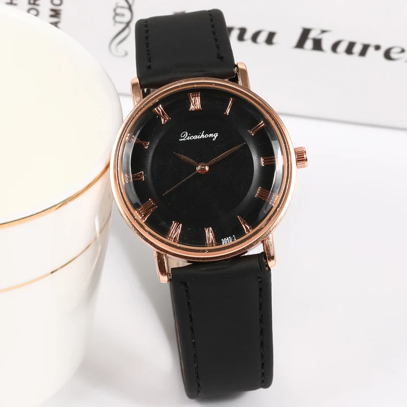 

2020 New Arrival Retro Roman Numberal Leather Quartz Watches Luxury Women's Watch Fashion Simple Pointer Ladies Wristwatch