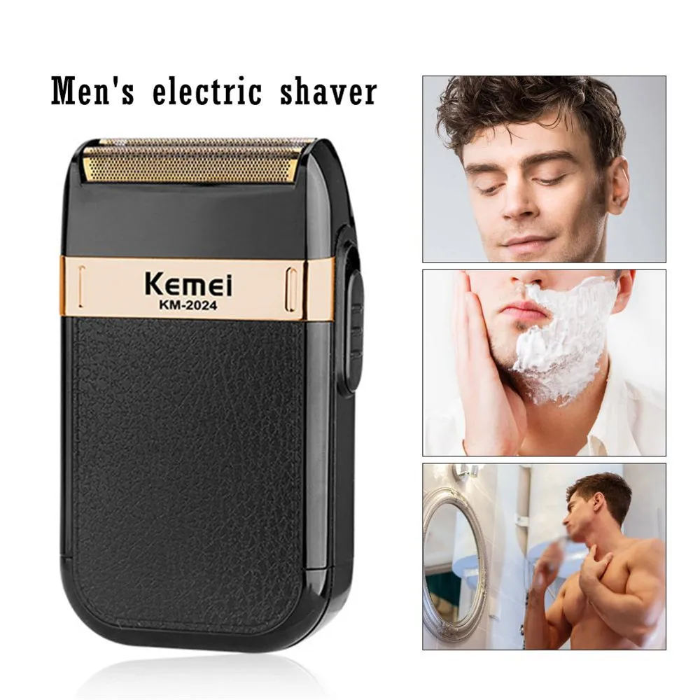 

Kemei Rechargeable Cordless Shaver for Men Twin Blade Reciprocating Beard Razor Face Care Multifunction Trimmer KM-1102/2024