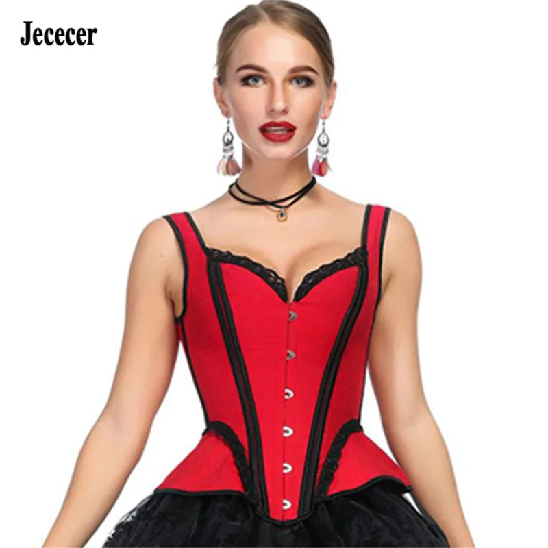 Jececer в винтажном стиле бронзировать тканевый Корсет Топ Свадебная вечеринка на