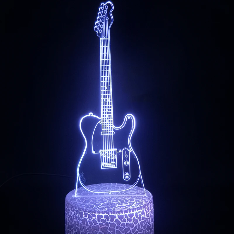 Светодиодная лампа для гитары с геометрическим рисунком подарок музыкального