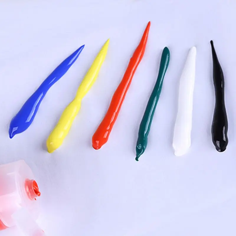 

6 Colors 75ml Professional Acrylic Paint Set Drawing Painting Pigment Kids DIY W91A