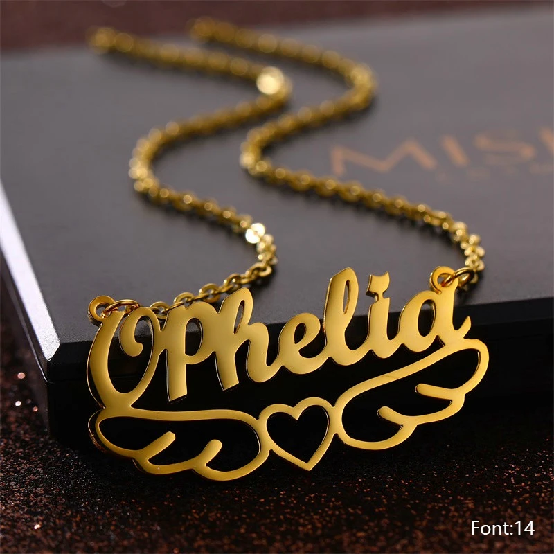 Ожерелье с именем на заказ чокер из нержавеющей стали ожерелья именной табличкой