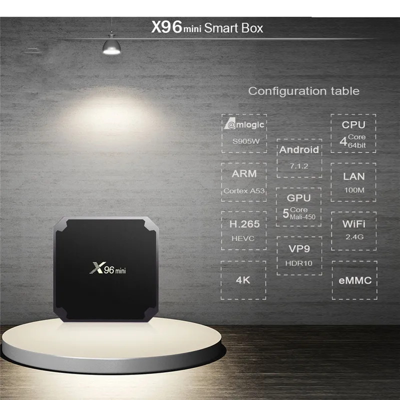 Лучшая ТВ приставка X96mini ip на ОС Android 9 0 1 ГБ 8 2 16 медиаплеер x96 mini Amlogic S905W Приставка