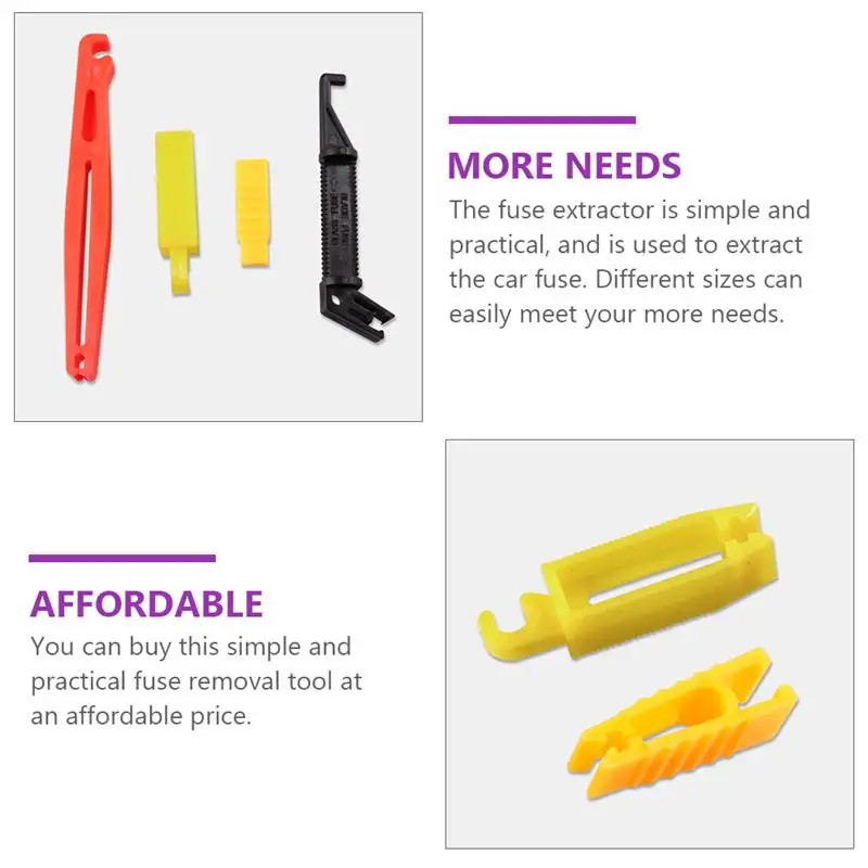 

1 Set Professional Durable Efficient Car Clip Extractor Fuse Extractor Fuse Puller