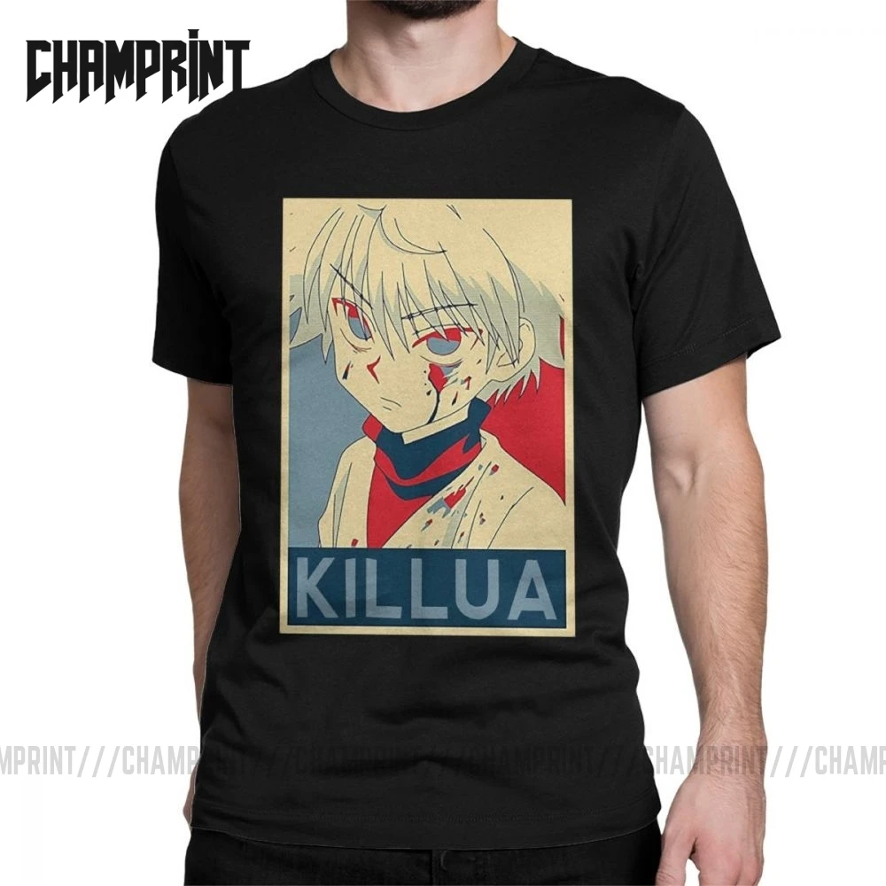 Мужские футболки Hunter X Killua хлопковая футболка с коротким рукавом Zoldyck Аниме Манга