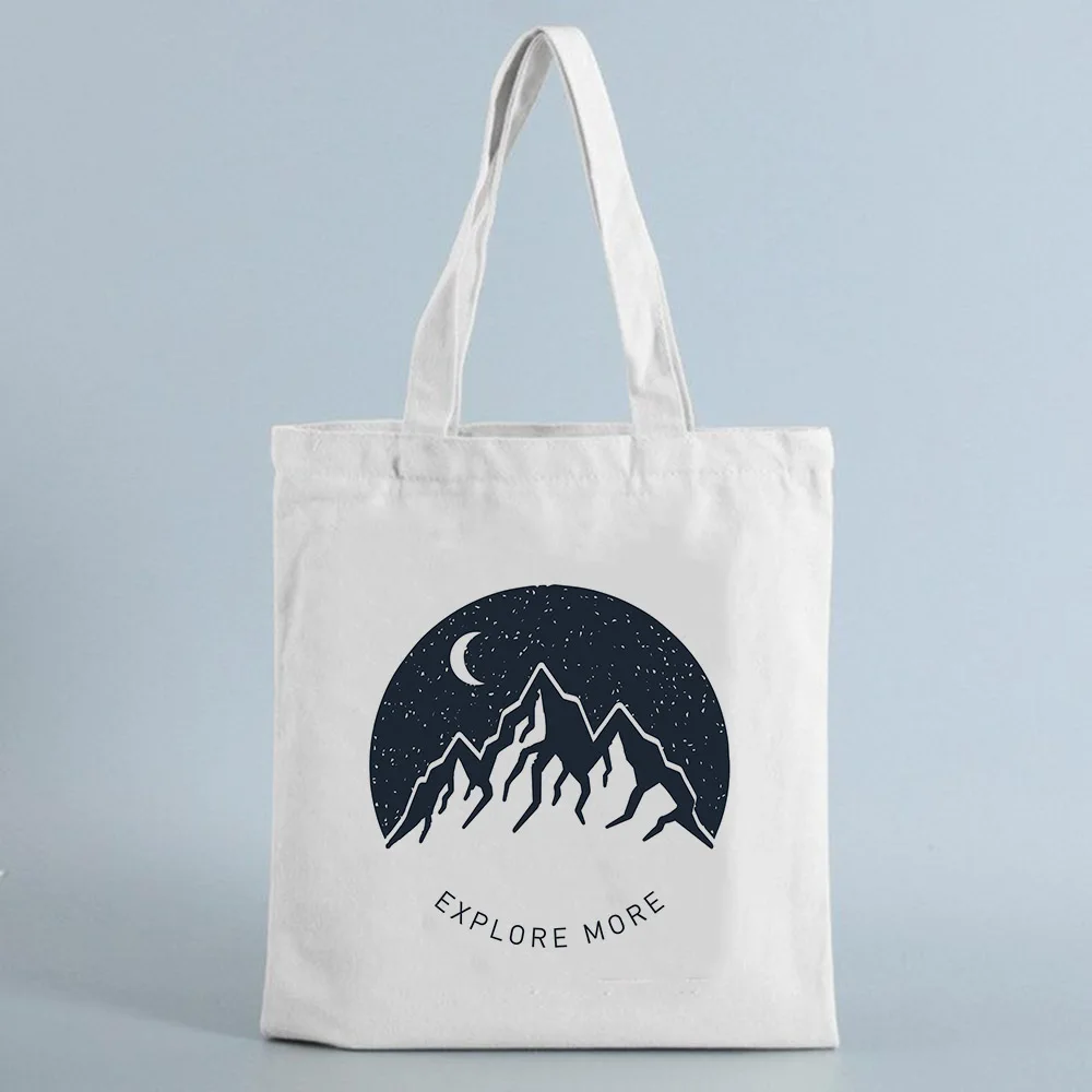 

Canvas Women Bag Stylish Forest Print Simplicity Shoulder Bag Harajuku Punk Gothic Style Shopping Bags Canvas Bags HandBag