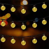 solar 6 meter 30 leds waterproof led string lights outdoor for christmas party festival fence decoration energy saving beauty