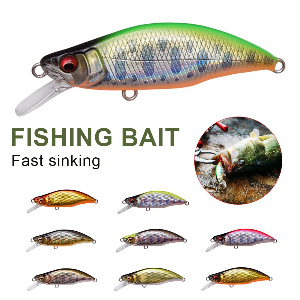 

1PC Japan Design 51mm 4.2g Sinking Minnow Fishing Lure High Quality Hard Crankbait Stream Fishing Lure for Perch Pike Trout Bass