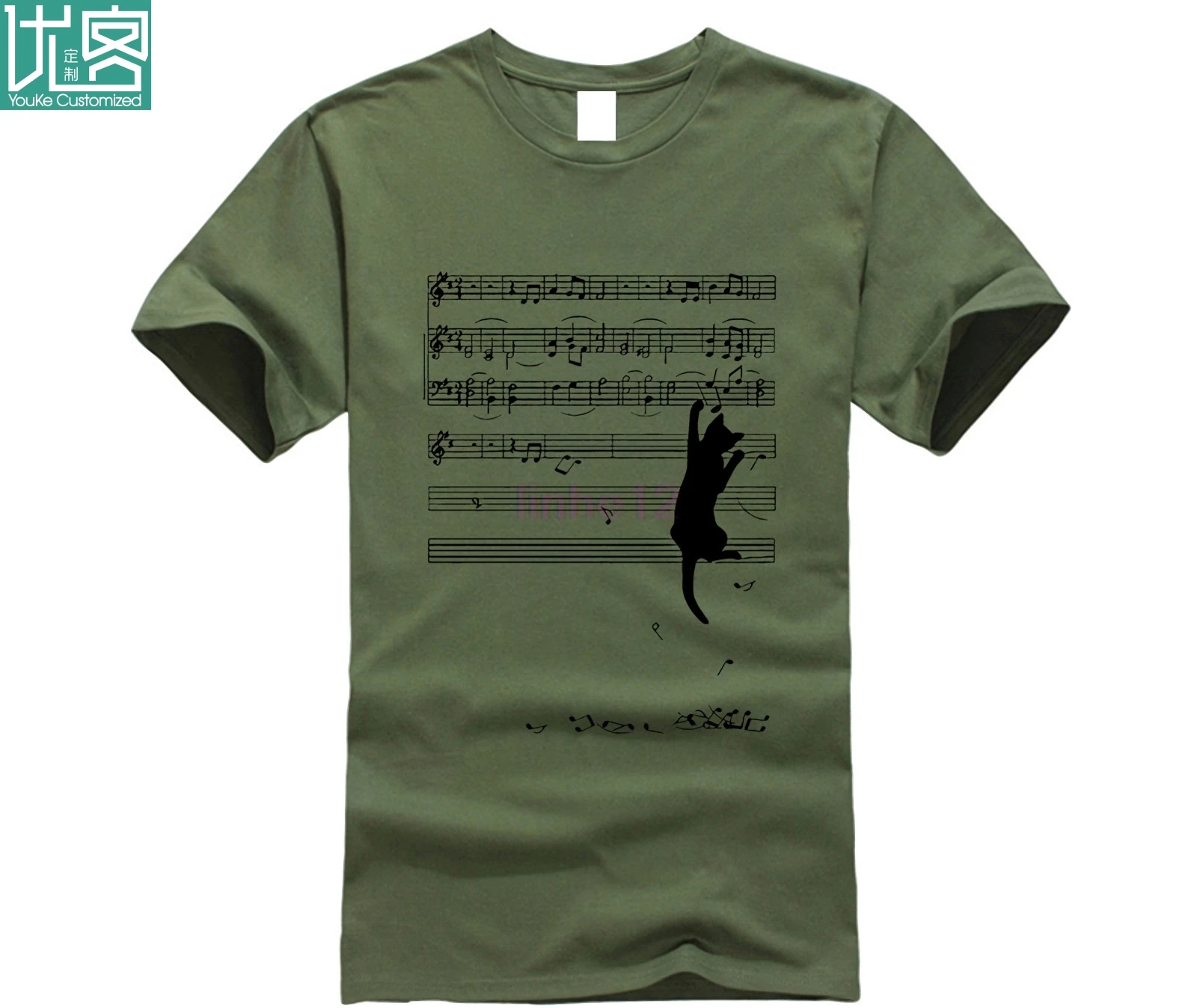 Newest 2020 Funny Mischief Cat T-Shirt Men's Personality Music Animal Printed T Shirt Summer Novelty Short Sleeve Tee Tops |