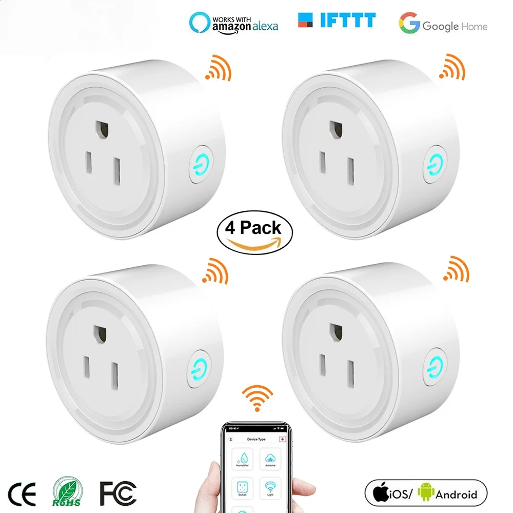 

Smart Plug, Rdxone Mini WiFi Outlet Works with Alexa, Google Home, Only Supports 2.4GHz Network