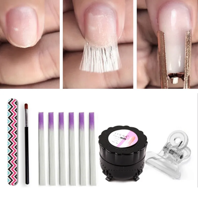 (5 шт./компл.) рекомендуемый набор для наращивания ногтей из стекловолокна УФ гель