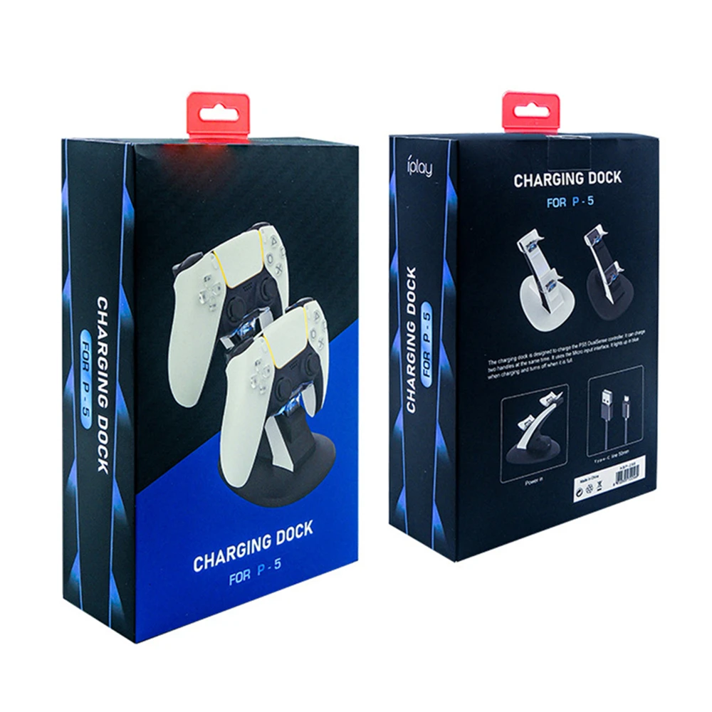 

Dual charging PS5 controller charger for Playstation 5 DualSense controller charger charging base bracket, fast charging station