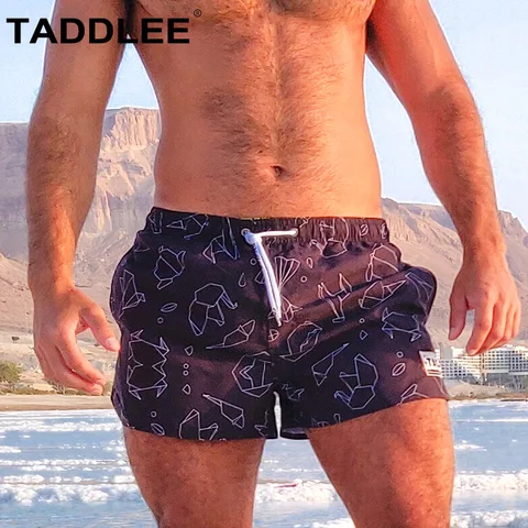 Taddlee сексуальные мужские купальники плавки пляжные шорты бикини купальные костюмы быстросохнущие