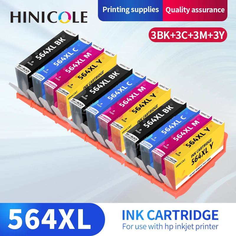 

HINICOLE 564XL Compatible Ink Cartridge Replacement for HP 564 XL Photosmart B8550 C6380 B11 6510 4610 4620 3520 5510 5520