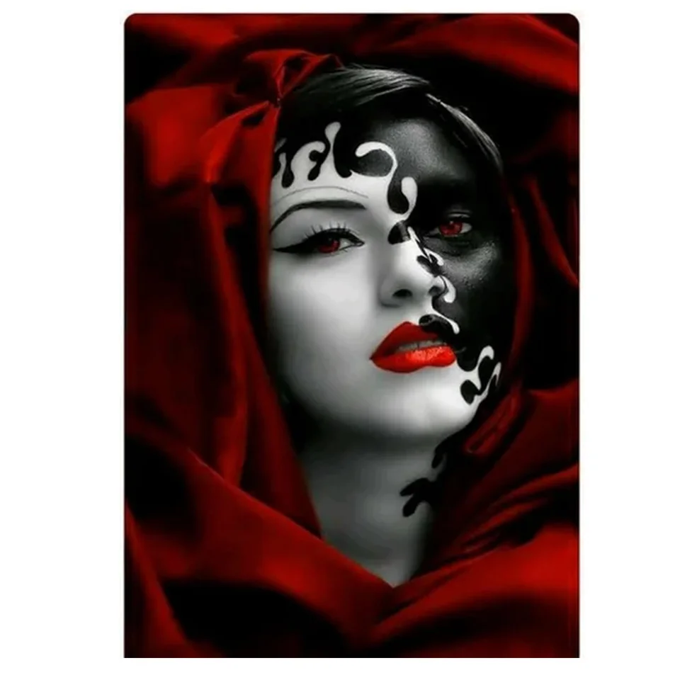 

Красная Алмазная вышивка с изображением женщины, акварельная картина с животными, алмазная живопись, настенные наклейки, квадратная Алмазн...