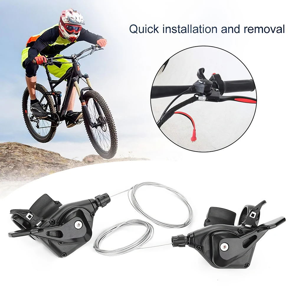 

2pcs MTB Bicycle 3x7 21 Speed Bicycle Shifter Brake Mountain Road Bike Riding Cycling Disc Brake Levers With Shift Cable