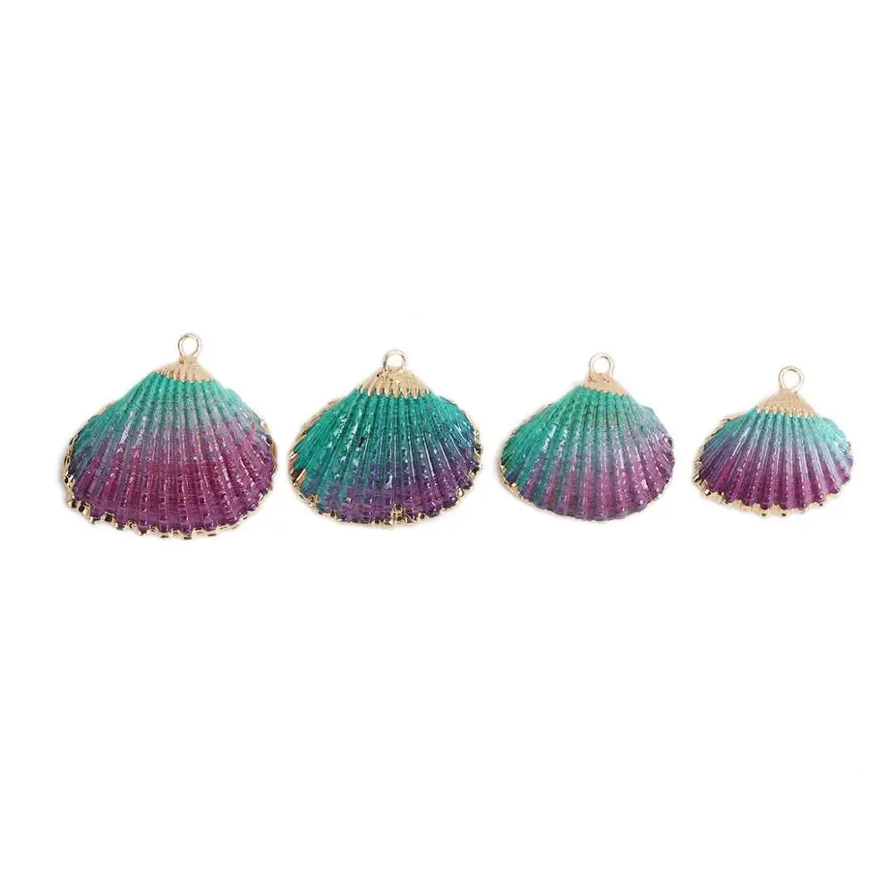 DoreenBeads натуральные подвески из раковин золотого цвета многоцветные для изготовления украшений ожерелья серьги фурнитура 34*30 мм-17*17 мм, 3 шт