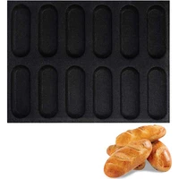 silicone hot dog molds baguette pan non stick perforated french bread pan forms baking liners mat bread mould