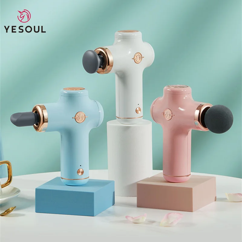 

Xiaomi Yesoul Wireless Myofascial Gun 3-speed adjustable timer muscle relaxer with 4 different massage heads Mini massager