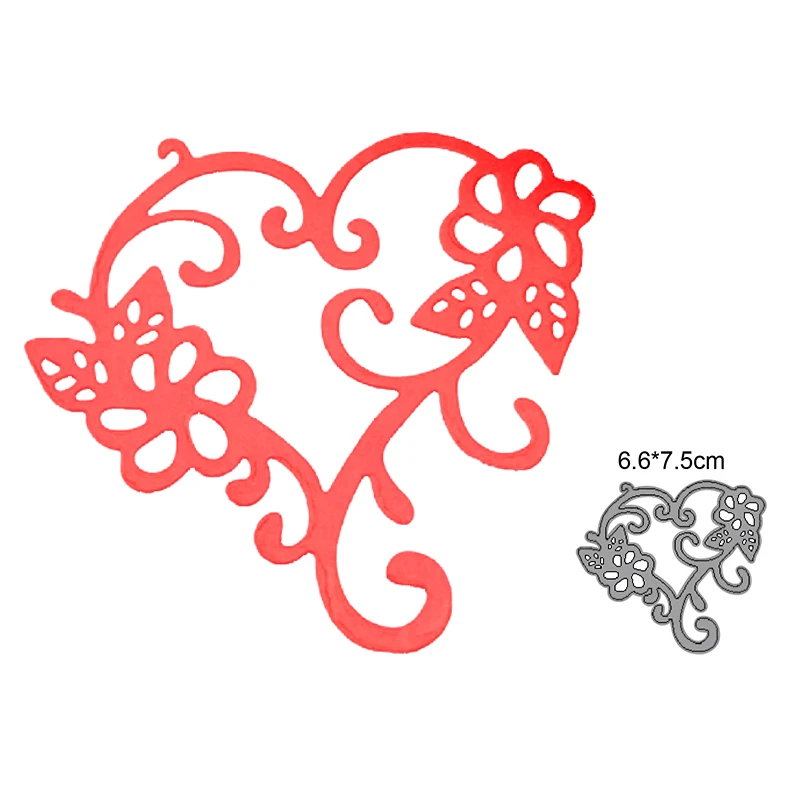 

Flower Heart Wreath Metal Cutting Dies Stencils Dies For Scrapbooking Dies Decoration Embossing Die Cut Handcraft Dies Template