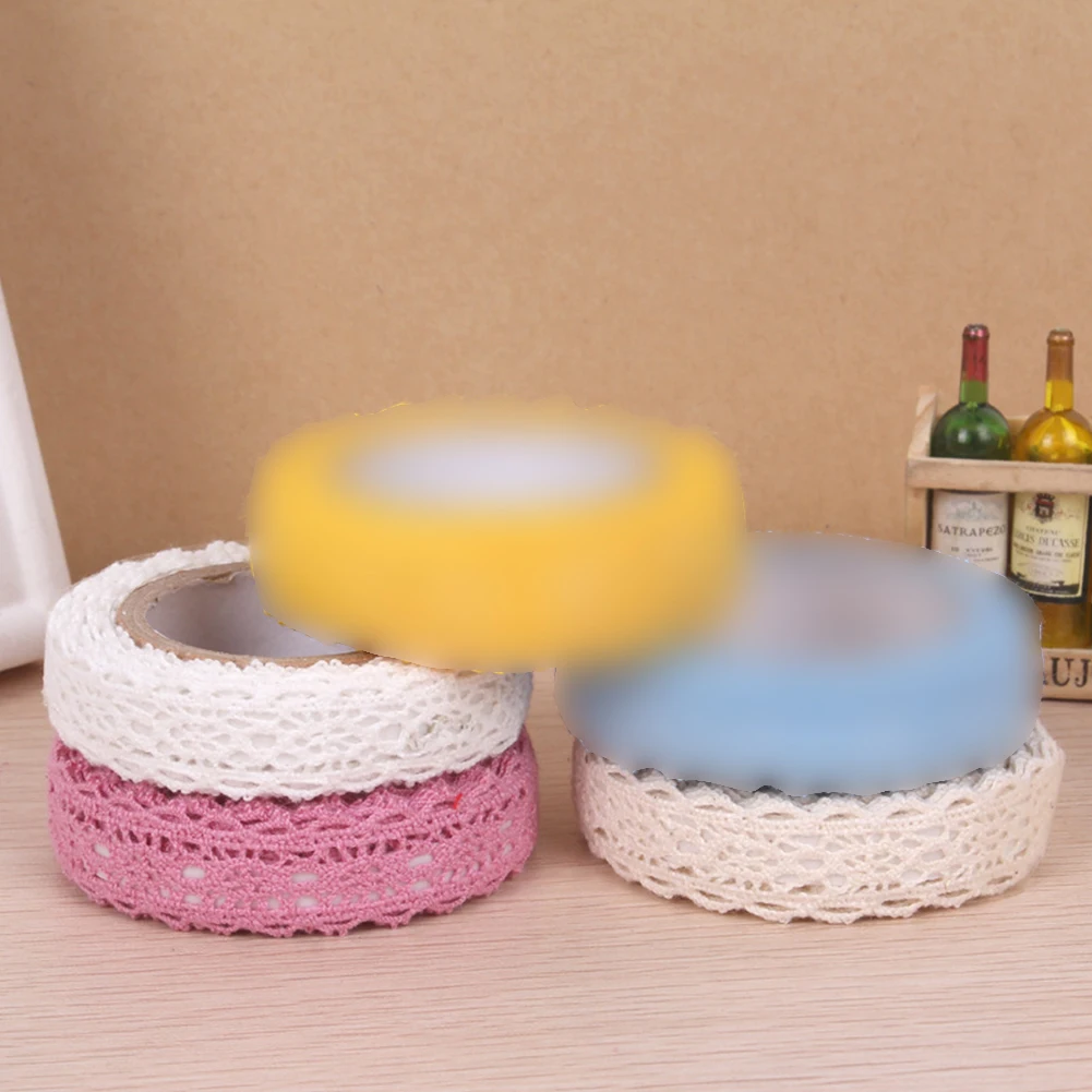 Wrap Lace Ribbon Self Adhesive Packaging Sticker Multipurpose Home Wedding Christmas Gifts DIY Craft Fabric Trim Double Sided | Канцтовары