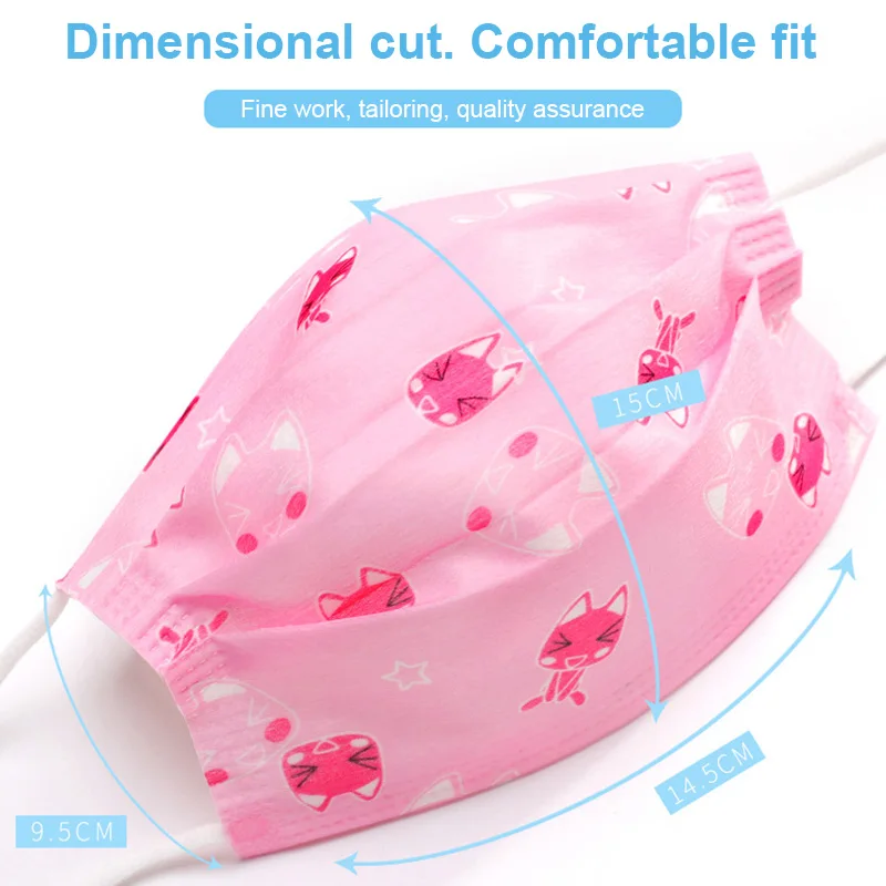 Горячие 50 шт Детские Одноразовые рот маска для лица мультфильм пылезащитный