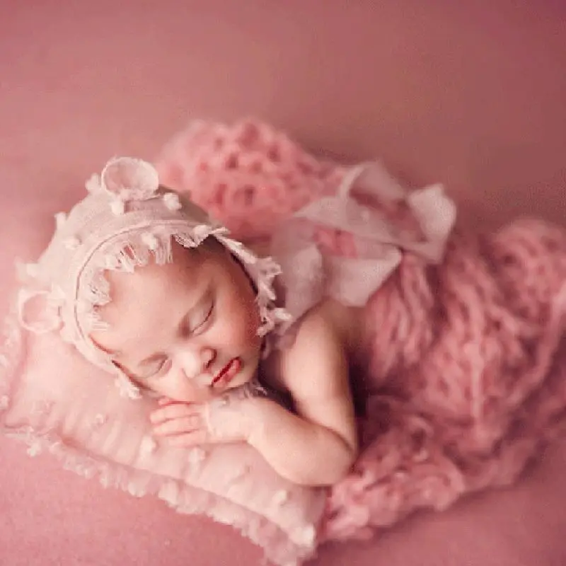 2 шт./компл. для малышей Аксессуары фотосъемки окрашенный вручную из хлопка и льна