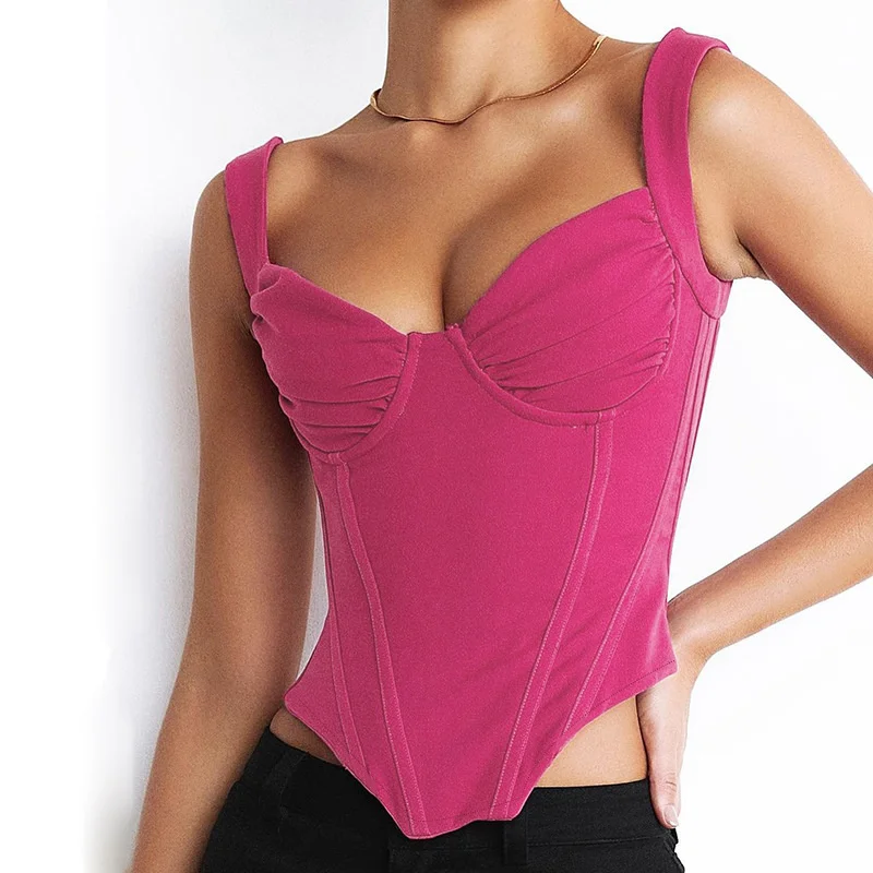 

Однотонный женский корсет Zoctuo в стиле пэчворк, укороченный топ на бретелях, сексуальная уличная одежда, одежда для вечерние НКИ, клуба, фест...