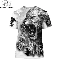 2021 summer hipster men t shirt white lion tattoo 3d all over printed harajuku short sleeve t shirt unisex casual tops tx0185