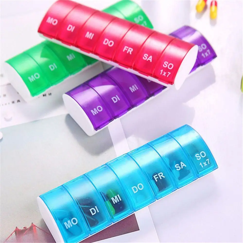 

1 шт. мини портативный Еженедельный футляр для таблеток 7 дней удобный чехол для таблеток разветвитель для напоминаний держатель для лекарс...