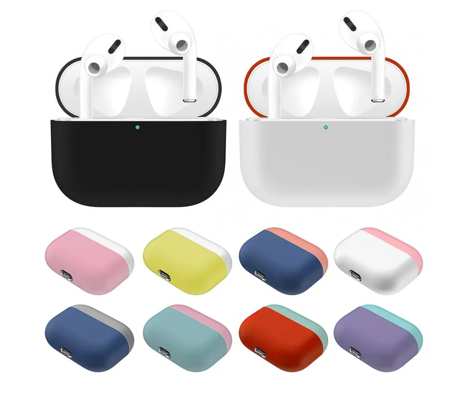 Для AirPods Pro силиконовый Bluetooth беспроводной чехол для наушников Защитный
