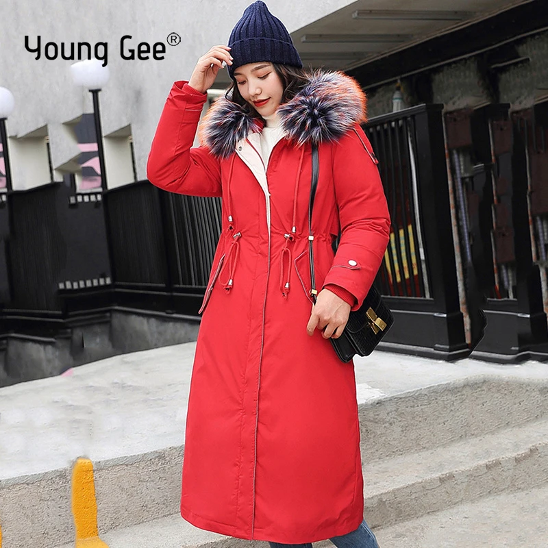 Женский пуховик с подкладкой Young Gee утепленная куртка из искусственного меха со
