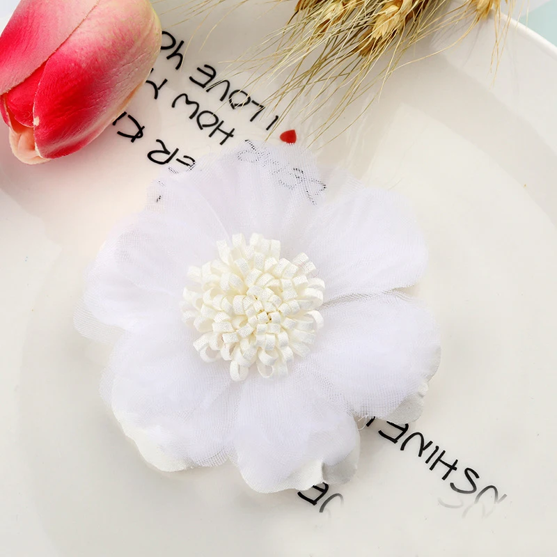 11 5PCS /33 Colors Mini Chiffon Fabric Flower For Wedding Invitation Artificial Flowers For Dress Decoration - Цвет: 11