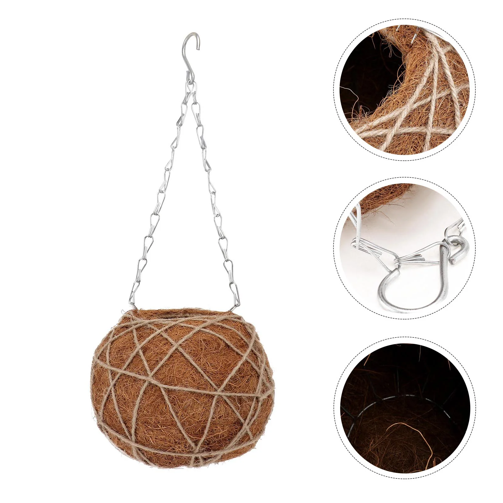 

1Pc Plants Hanging Basket Manual Ornament Household Adornment Light Brown