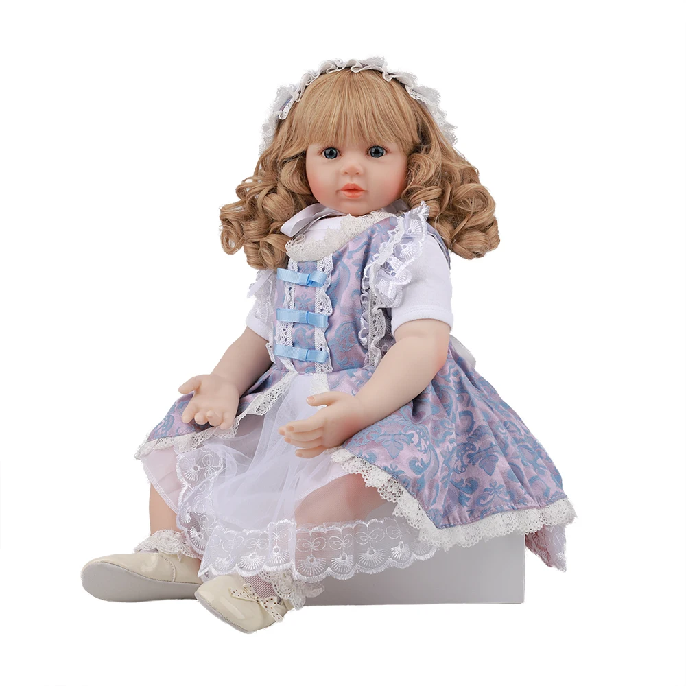 60 см новый дизайн Reborn Babies Dolls Реалистичная ткань тела модная принцесса платье